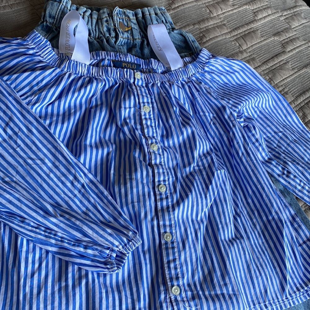 POLO Ralph Lauren size 8 button down - Picture 3 of 3